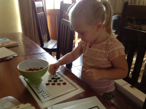 What better way to learn the letter M than with m&ms?